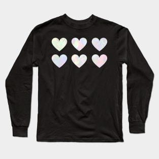 Iridescent heart pattern Long Sleeve T-Shirt